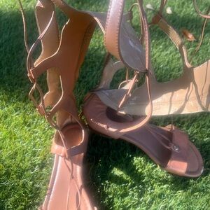 Well worn Micheal kors lace up sandals